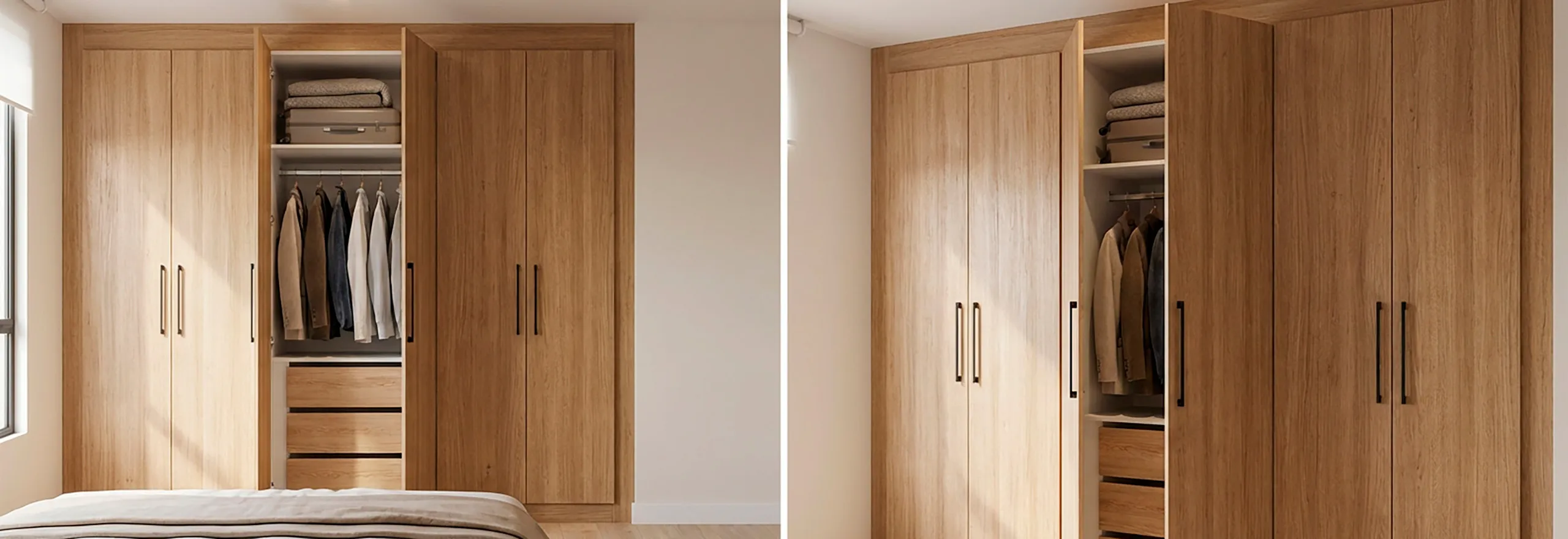 Closet empotrado en pared