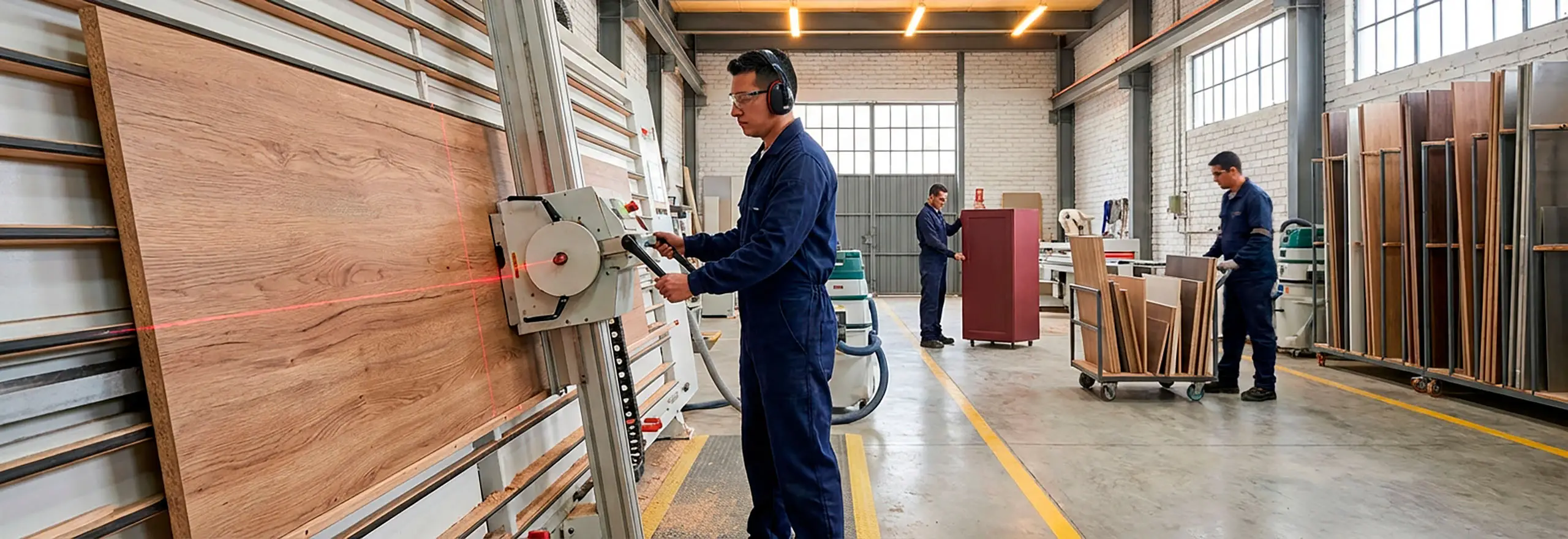 Taller de fabricación de muebles Arther en Bogotá, donde se producen directamente los centros de entretenimiento y muebles a medida con materiales premium.